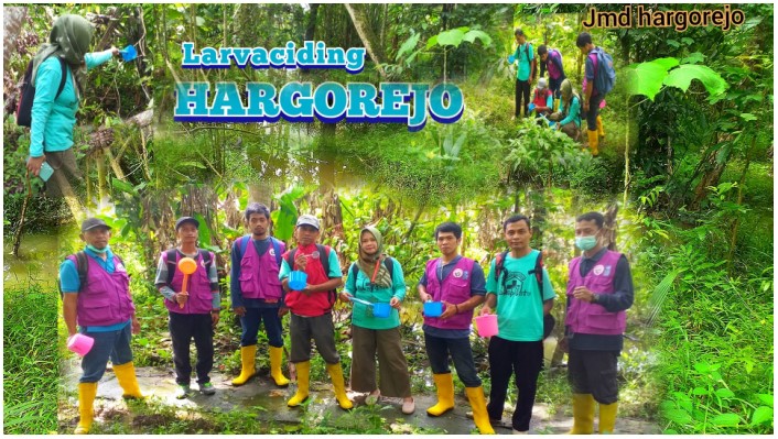 Larvaciding oleh Juru Malaria Desa